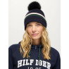 Beanie Dean con pompon Tommy Hilfiger Equestrian - Cielo del deserto