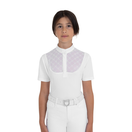 Polo da concorso bambina con tulle Equestro bambino