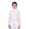 Polo da concorso bambina con traforatura Equestro bambino - Bianco