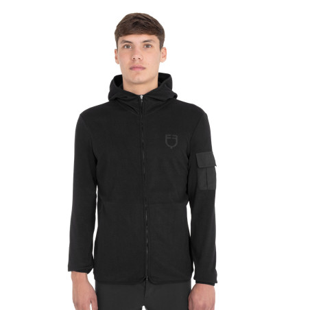 Felpa uomo in pile con zip Equestro