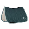 Sottosella da dressage con trapuntatura a onde Equestro - Verde abete / grigio ardesia