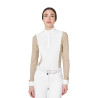 Polo concorso donna maniche lunghe traforata Equestro - Ciottolo