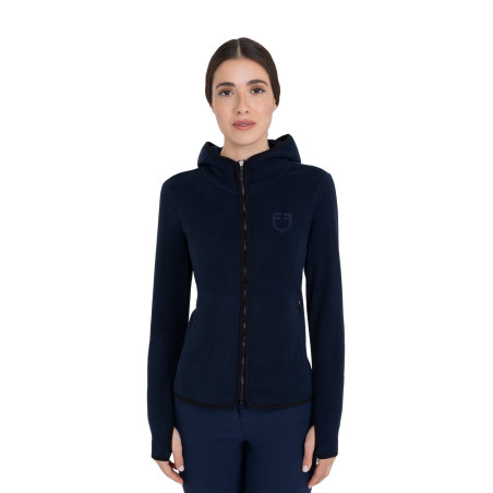 Felpa donna in pile con zip Equestro