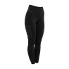 Leggings donna vita alta in tessuto tecnico monogram Equestro - Nero