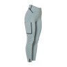 Leggings donna vita alta in tessuto tecnico monogram Equestro - Grigio ardesia