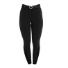 Pantaloni donna full grip vita alta in tessuto tecnico bi-stretch Equestro - Nero