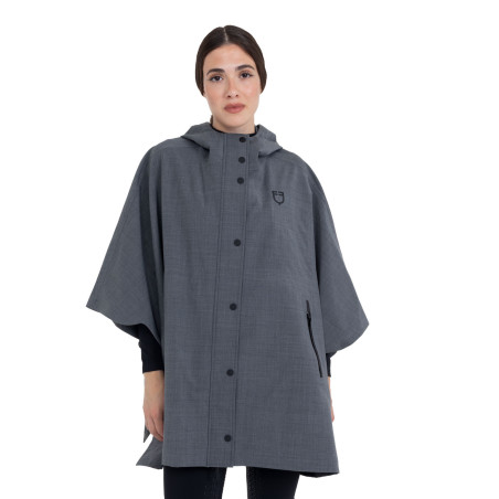 Mantella donna anti pioggia in misto lana Equestro