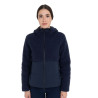 Giacca piumino donna con inserti in teddy Equestro - Blazer marine