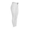 Pantaloni donna vita alta full grip con strass Equestro - Bianco