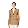Giacca concorso donna monogram in tessuto effetto velluto Equestro - Marrone tabacco