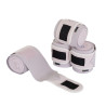Fasce da lavoro in pile con elastico Equestro - Viola infeltrito / bianco sabbia