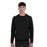 Felpa tecnica uomo girocollo con inserti micro mesh Equestro - Nero