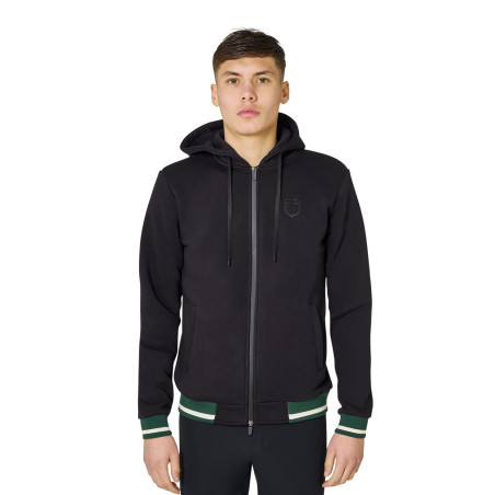 Felpa uomo con cappuccio e zip frontale Equestro