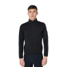 Felpa uomo collo alto in pile con zip a 3/4 Equestro - Nero
