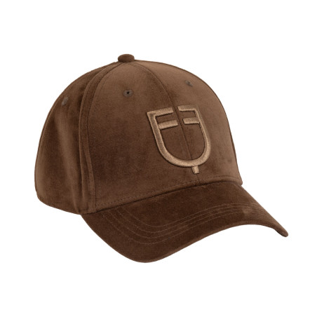 Cappellino unisex baseball in tessuto effetto velluto Equestro