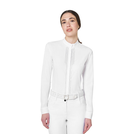 Polo da concorso da donna a camicia con strass Equestro