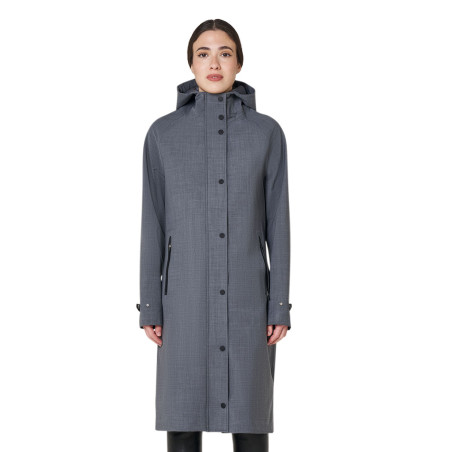 Softshell donna lungo in misto lana con apertura posteriore Equestro
