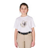 T-shirt bambina Born To Be Wild in cotone Equestro bambino - Bianco