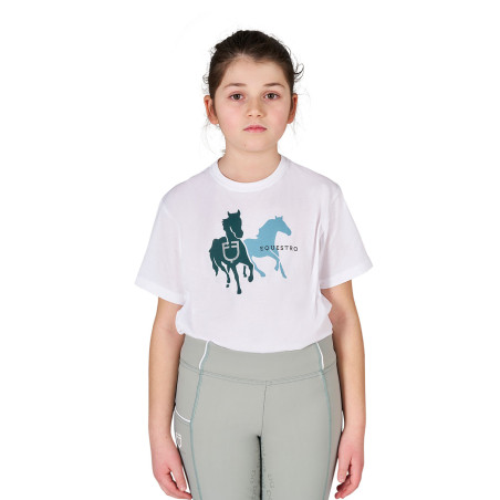 T-shirt bambino in cotone traspirante Equestro