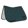 Sottosella da dressage con trapuntatura a rombi e logo ricamato Equestro - Verde abete / nero