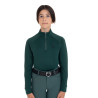 Base layer bambini unisex in tessuto tecnico Equestro - Verde abete / nero