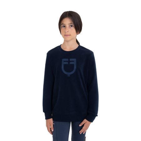 Felpa girocollo bambini unisex in pile Equestro