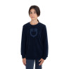 Felpa girocollo bambini unisex in pile Equestro - Blazer marine