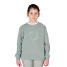 Felpa girocollo bambini unisex in pile Equestro - Grigio ardesia