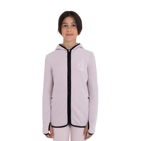 Felpa bambini unisex in pile con zip Equestro