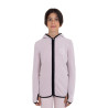 Felpa bambini unisex in pile con zip Equestro - Viola feltrato
