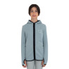 Felpa bambini unisex in pile con zip Equestro - Grigio ardesia