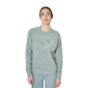 Felpa donna girocollo in pile Equestro - Grigio ardesia
