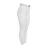 Leggings donna vita alta con passanti e strass Equestro - Bianco