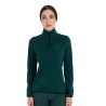 Felpa donna collo alto in pile con zip a 3/4 Equestro - Boschetto di pini
