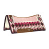 Contoured Saddle PAD With Woolen Blanket 34X36 Platinum Pro - Rosa / bianco / nero