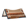 Contoured Saddle PAD With Woolen Blanket 34X36 Platinum Pro - Rosso / nero / marrone