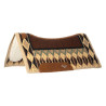 Contoured Saddle PAD With Woolen Blanket 34X36 Platinum Pro - Marrone / senape / verde