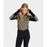 Felpa con zip da equitazione da donna Quest Horse Pilot - Marrone morel
