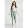 Leggings termici ibridi Horze Anya full grip - Verde medio