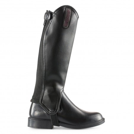 Mini-chaps in pelle PU con strass per bambini Horze