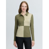 T-shirt tecnico da donna LeMieux Rugby Harlequin - Salice / pera