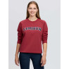 Felpa LeMieux girocollo stile Varsity Vida donna - Marrone rossiccio