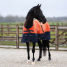 Coperta da esterno Imperial Riding Limited 100 g con collo - Arancione / blu navy