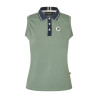 Polo senza maniche da donna in piqué KLLaura Kingsland - Verde agave