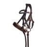 Briglia in cuoio oro rosa Hobby Horsing HKM - Marrone