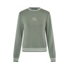 Felpa da donna con cristalli Swarovski KLLilian Kingsland - Verde scarabeo