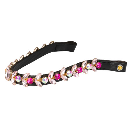 Frontalino Northern Lights Crystal in pelle Equestro