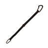 Lunga da van e attacco incrociato staccabile con moschettone in alluminio nero 120 cm - Nero