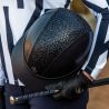 Casco Charles Owen SP8 Plus Aspetto Pelle - Nero lucido