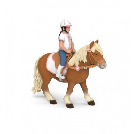 Figurina Pony Shetland con sella Papo